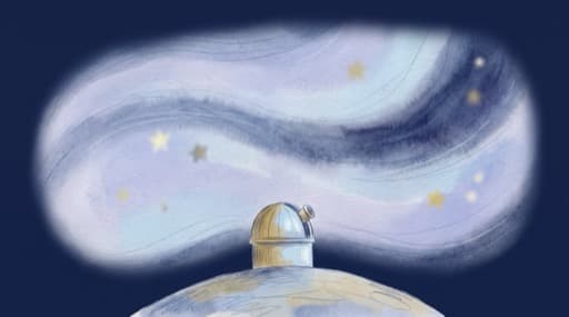 夜の空と、小さな観測所